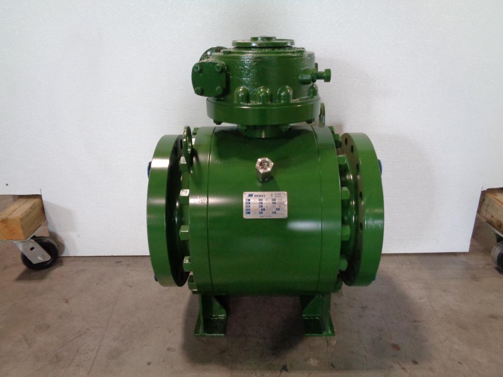 Neway 10" 300# A105N Ball Valve, #10FP-BS3R-A105N-76333-NC-G-001 w/Gear Operator